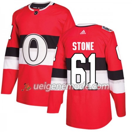 Herren Eishockey Ottawa Senators Trikot Mark Stone 61 Adidas 2017-2018 Red 2017 100 Classic Authentic